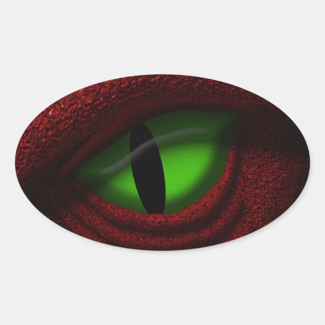 Eye of the Dragon Oval Sticker (Front)
