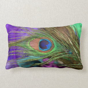 Eye Of The Peacock Lumbar Cushion