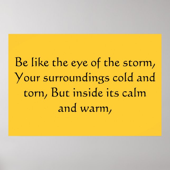 Eye of the storm poster (Front)