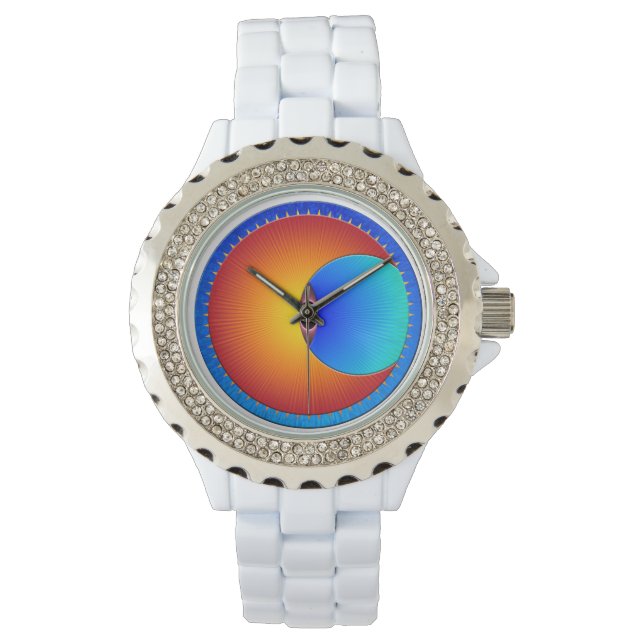 Eye Of The Sun Rhinestone Watch (Front)