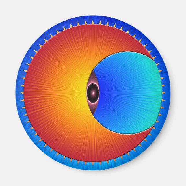 Eye Of The Sun Round Magnet (Front)