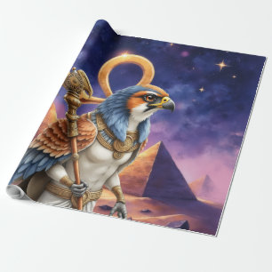 Eye of the Sun – The Eternal Falcon of the Desert  Wrapping Paper