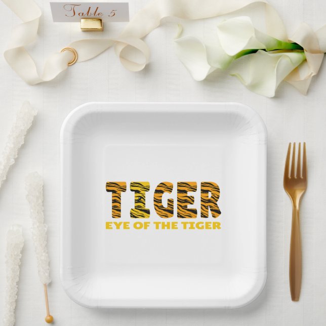 Eye of the Tiger Paper Plate (Wedding)