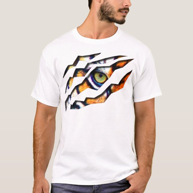 Eye of the Tiger Tear Through T-Shirt (Front)
