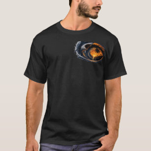 Eye of the Wave – Surreal Shark Ocean Sunset Optic T-Shirt