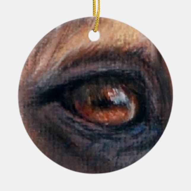 Eye of Tres Ceramic Tree Decoration (Front)