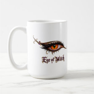 Eye of Witch Orange Green Gothic Jewelled Hallowee Coffee Mug