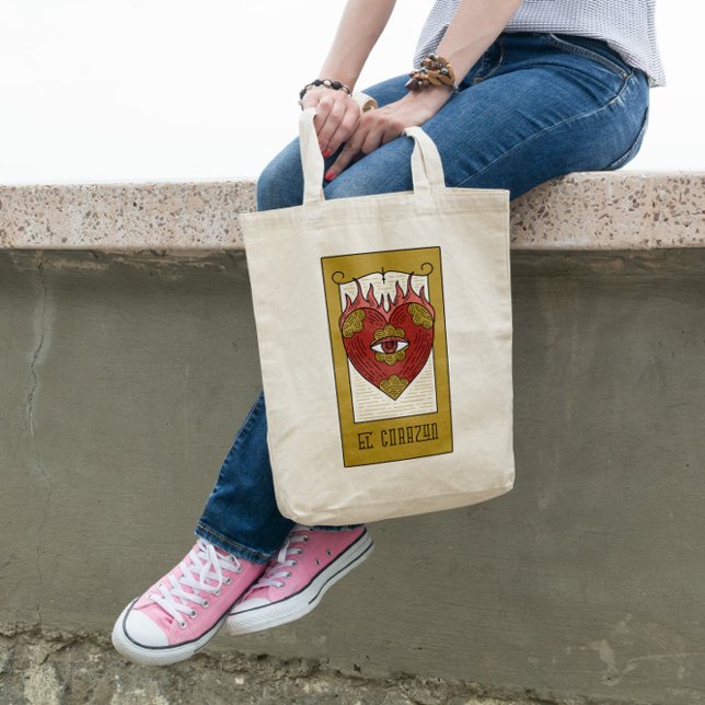 Eye On Heart Tarot Card Tote Bag (Creator Uploaded)