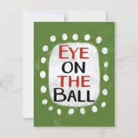 Eye On The Ball Greeting Card