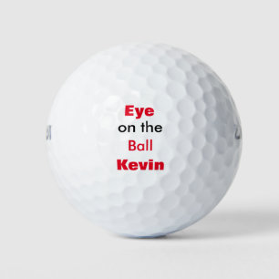 Eye on the Ball Name Text> Personalised Golf Balls