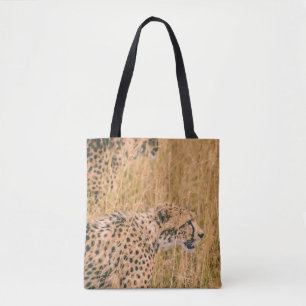 EYE ON THE TARGET - LEOPARD ANIMALS PHOTO TOTE BAG