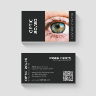 Eye Ophthalmologist Black Business Card