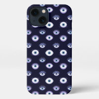 Eye Pattern Design With Abstract Repeated Bold Blu