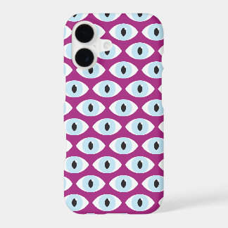 Eye Pattern iPhone Case | Berry Purple