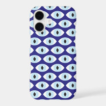 Eye Pattern iPhone Case | Deep Indigo