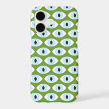 Eye Pattern iPhone Case | Leaf Green