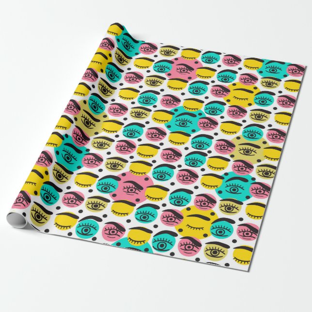 Eye Pattern Wrapping Paper (Unrolled)