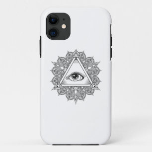 Eye Pyramid Symbol Doodle iPhone 11 Case
