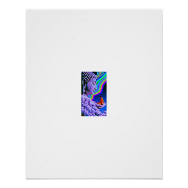 Eye Radiating Rainbow Cosmic Tunnel Poster (Front)