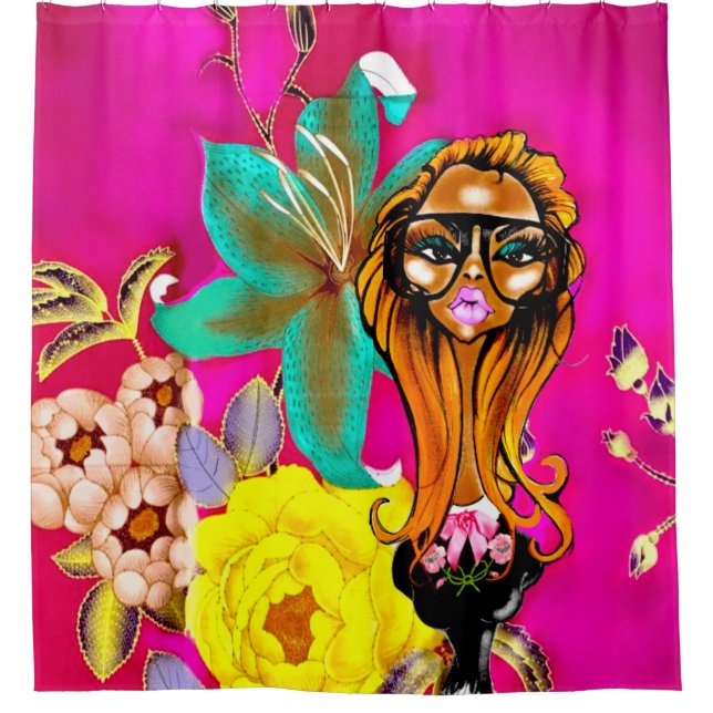 EYE See Flowers Shower Curtain (Front)