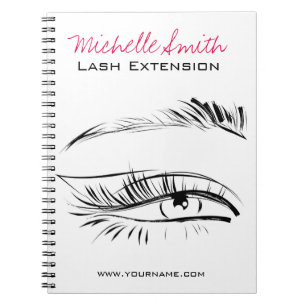 Eye Sketch Mascara Lash Extension Spiral Notebook