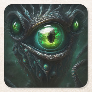 eye square paper coaster