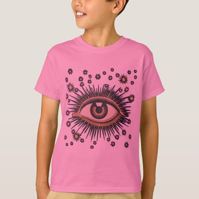 Eye Stars Moon Celestial Nouveau T-Shirt (Front)