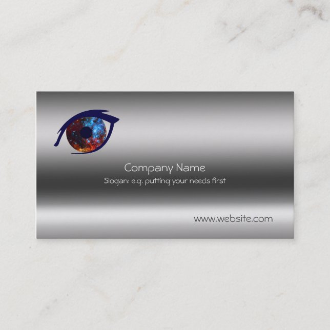 Eye - Stellar Nursery R136 Metallic-look template Business Card (Front)