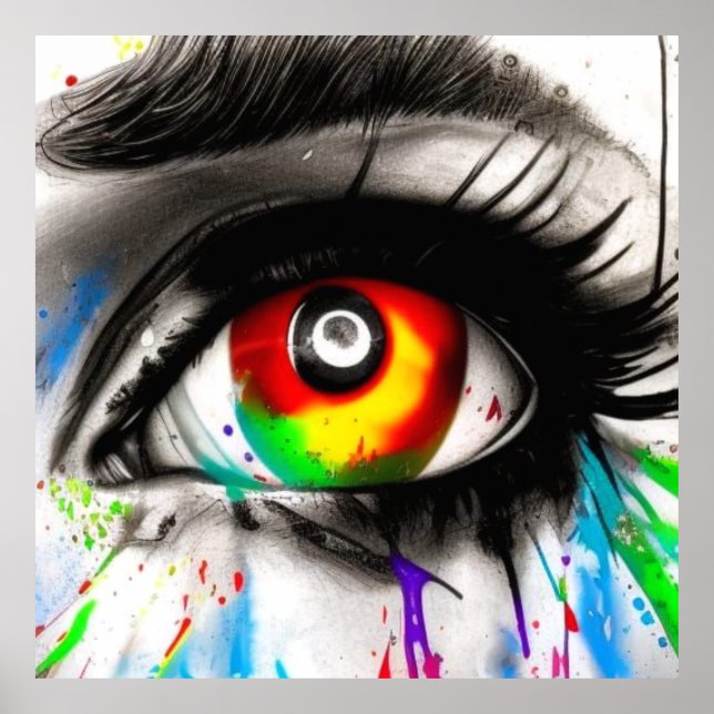 EYE!  Striking image. Poster (Front)
