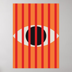 Eye Strip Watch Red Poster