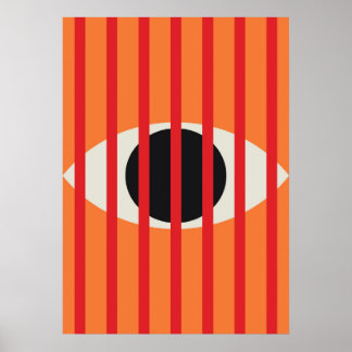 Eye Strip Watch Red Poster