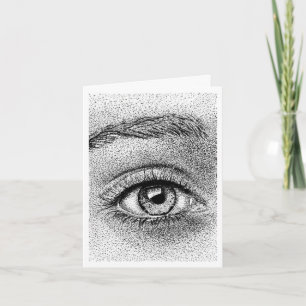 Eye   Study Ink Drawing ... card