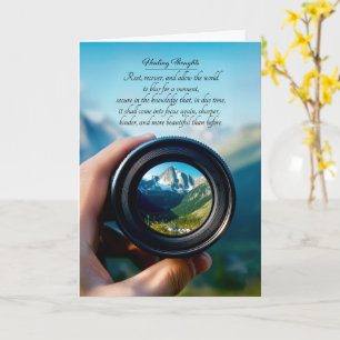 Eye Surgery Camera Lens Come into Focus Get Well Card