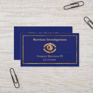 Eye Symbol Private Investigation Business Card