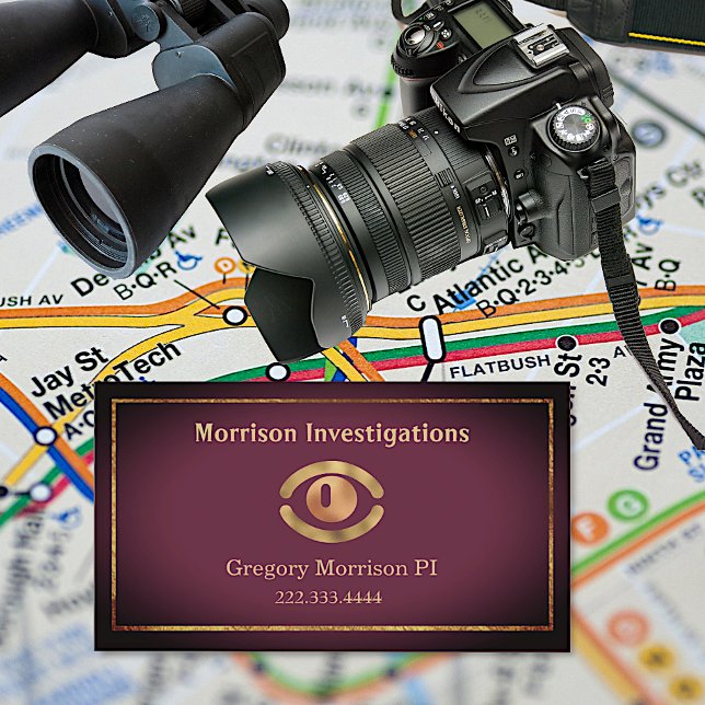 Eye Symbol Private Investigation  Business Card (Creator Uploaded)