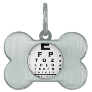 Eye Test Chart Pet ID Tag