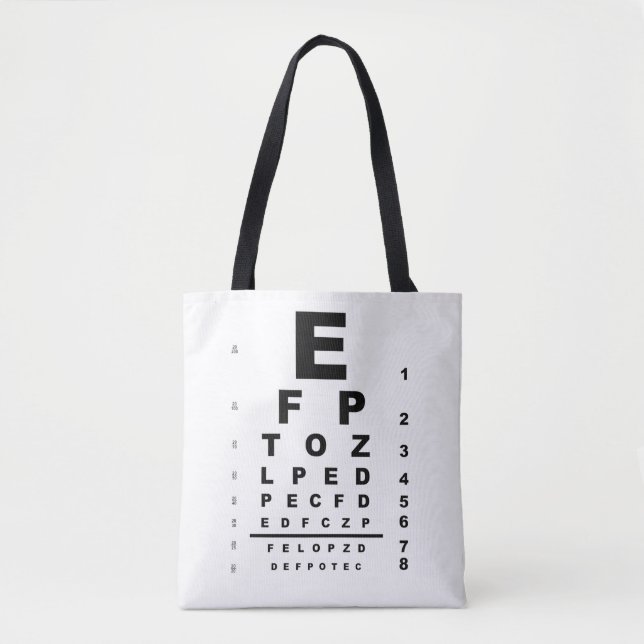 Eye Test Chart Tote Bag (Front)