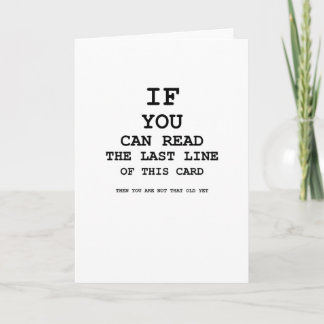Eye Test Funny Birthday Card