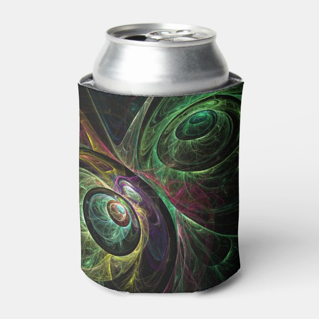 Eye to Eye Abstract Art Can Cooler (Can Front)