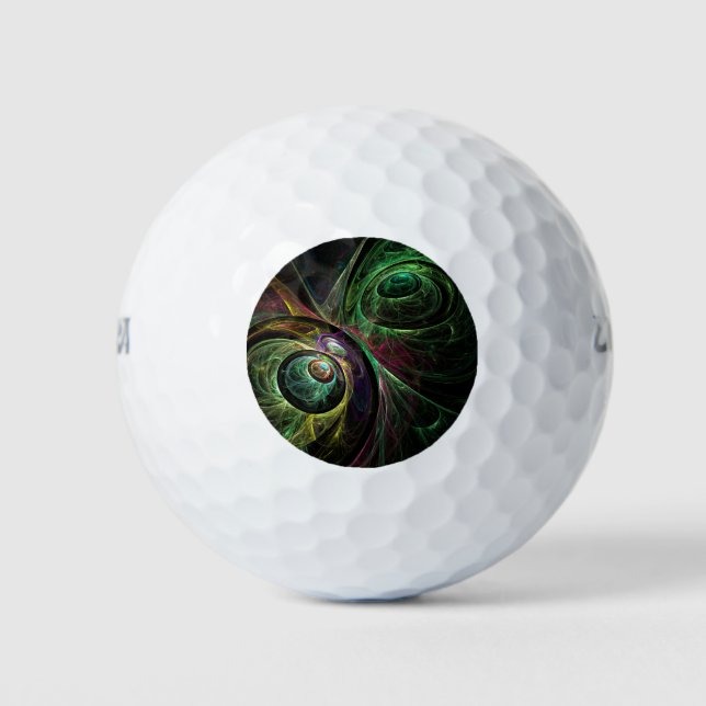 Eye to Eye Abstract Art Golf Balls (Front)