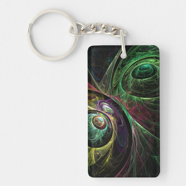 Eye to Eye Abstract Art Key Ring (Front)