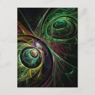Eye to Eye Abstract Art Postcard