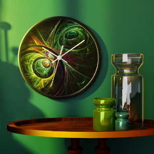 Eye to Eye Abstract Art Round Large Clock