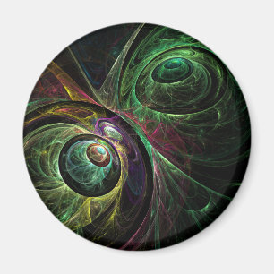 Eye to Eye Abstract Art Round Magnet