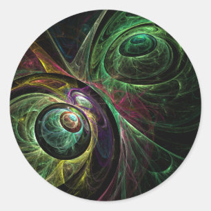 Eye to Eye Abstract Art Round Sticker