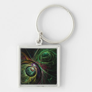 Eye to Eye Abstract Art Small Key Ring