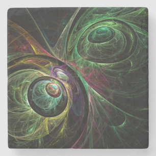 Eye to Eye Abstract Art Stone Coaster
