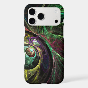 Eye to Eye Modern Fractal Green Gold Abstract Art 