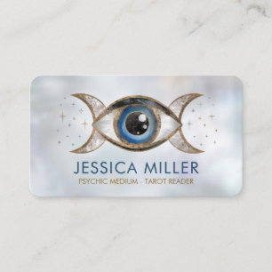 Eye - Triple Moon - Gemstone and gold Business Card