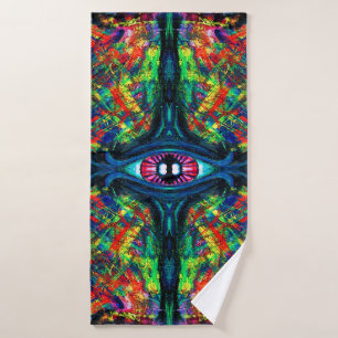 Eye Twisted and Trippy Painting Bath Towel